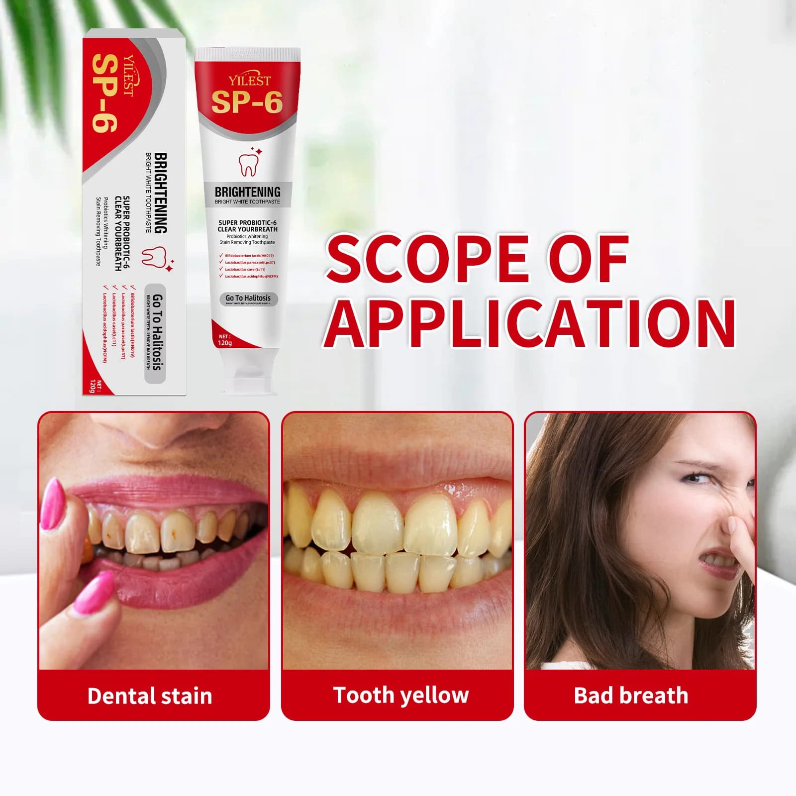 Probiotic whitening toothpaste tube — image 5