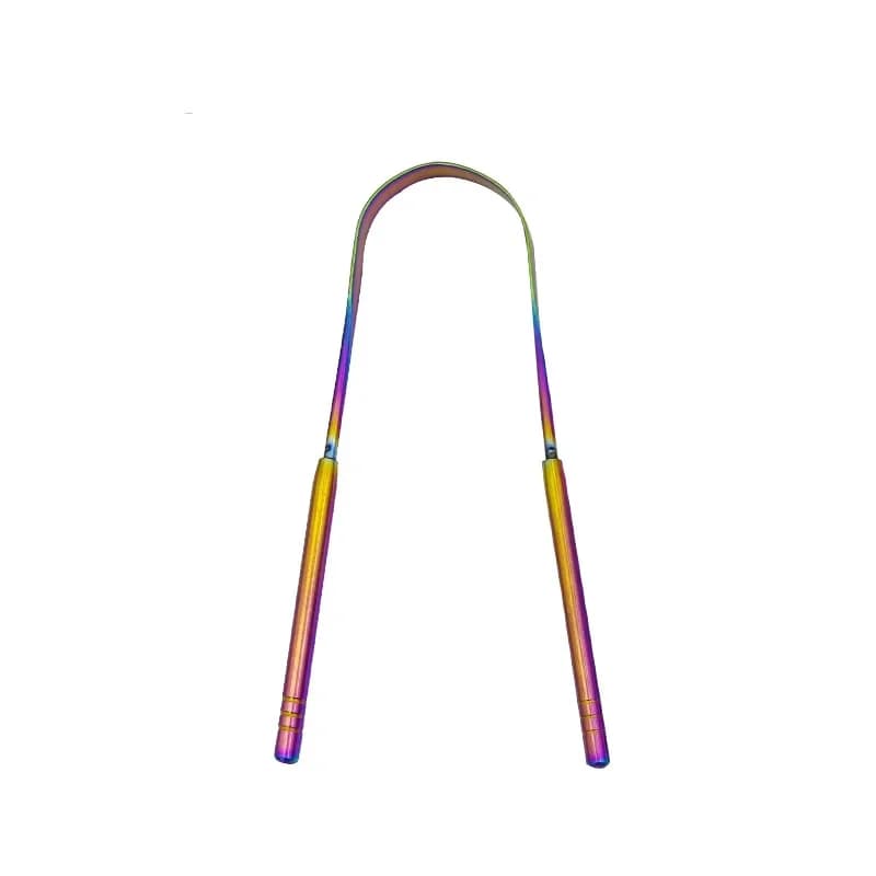 Stainless steel tongue scraper with non‑slip handle — image 7
