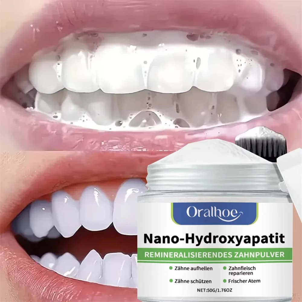hydroxyapatite teeth whitening powder in a jar — image 2