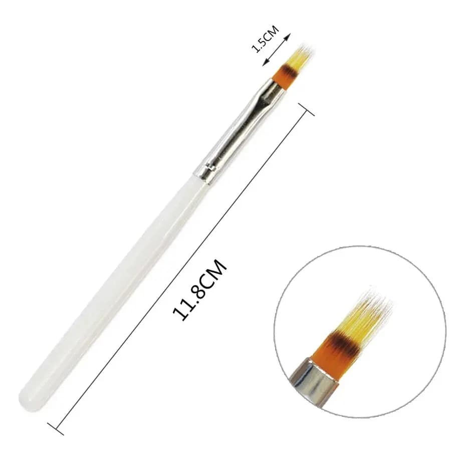 Serrated nail brush with powder bar and gradient pen — image 7