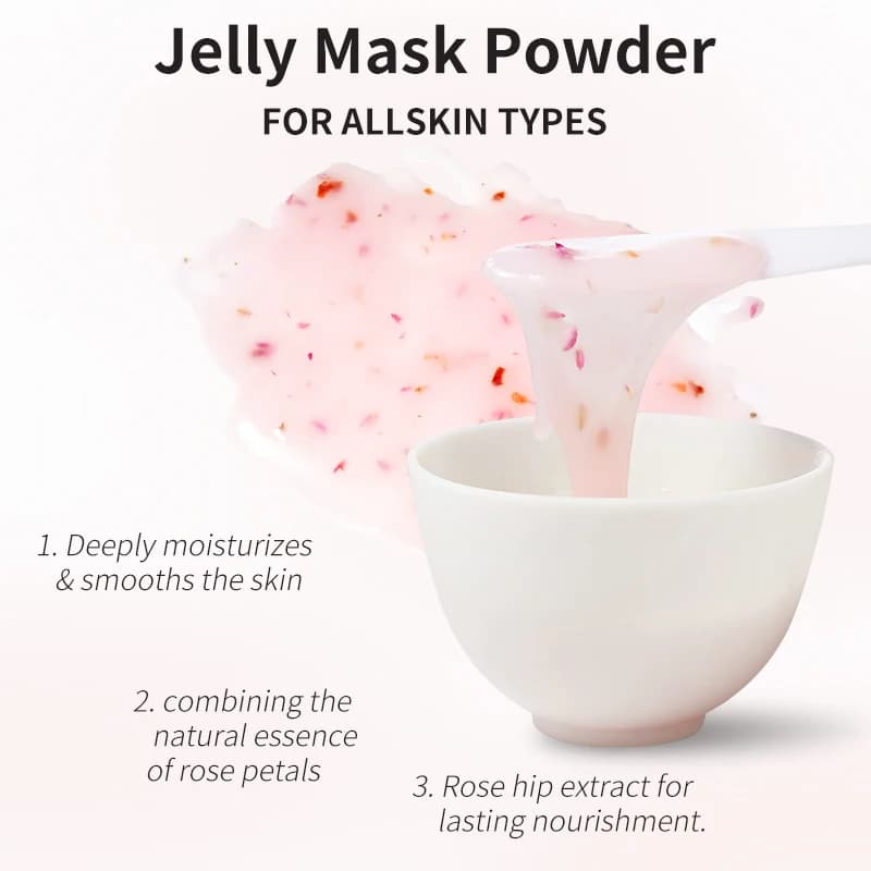 Rose hyaluronic acid collagen jelly face mask — image 4