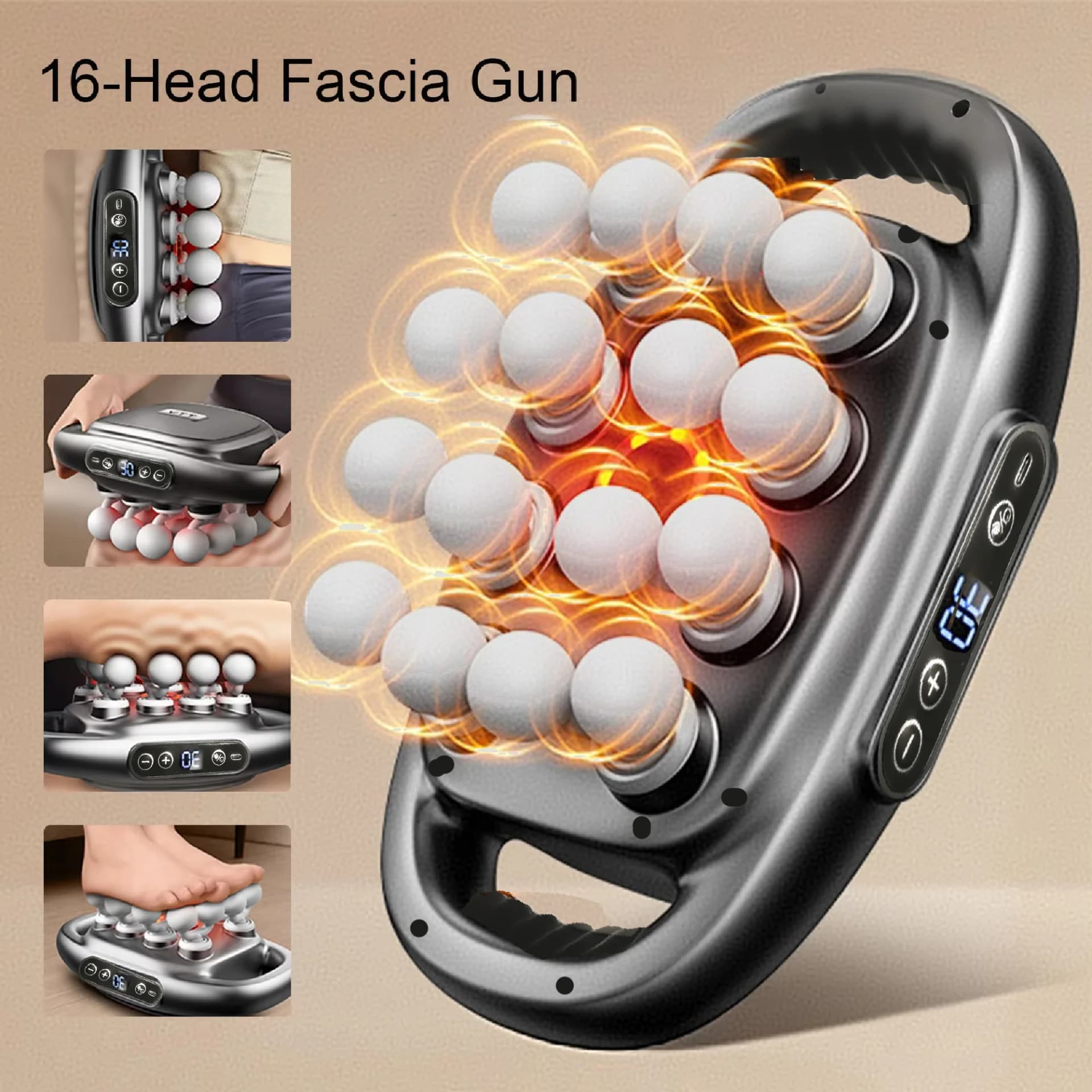 Deep Tissue Massage Gun Set with 16 Attachments