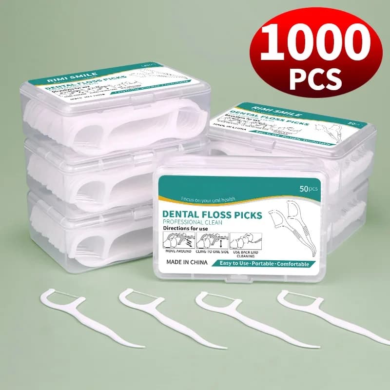 Ultra Fine Dental Floss Sticks – 1000 pcs