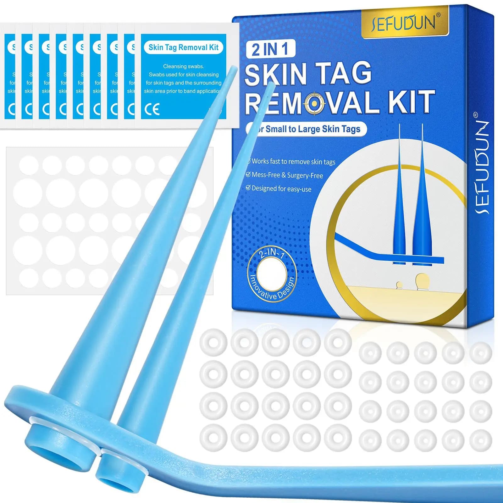 2-in-1 automatic skin tag remover kit