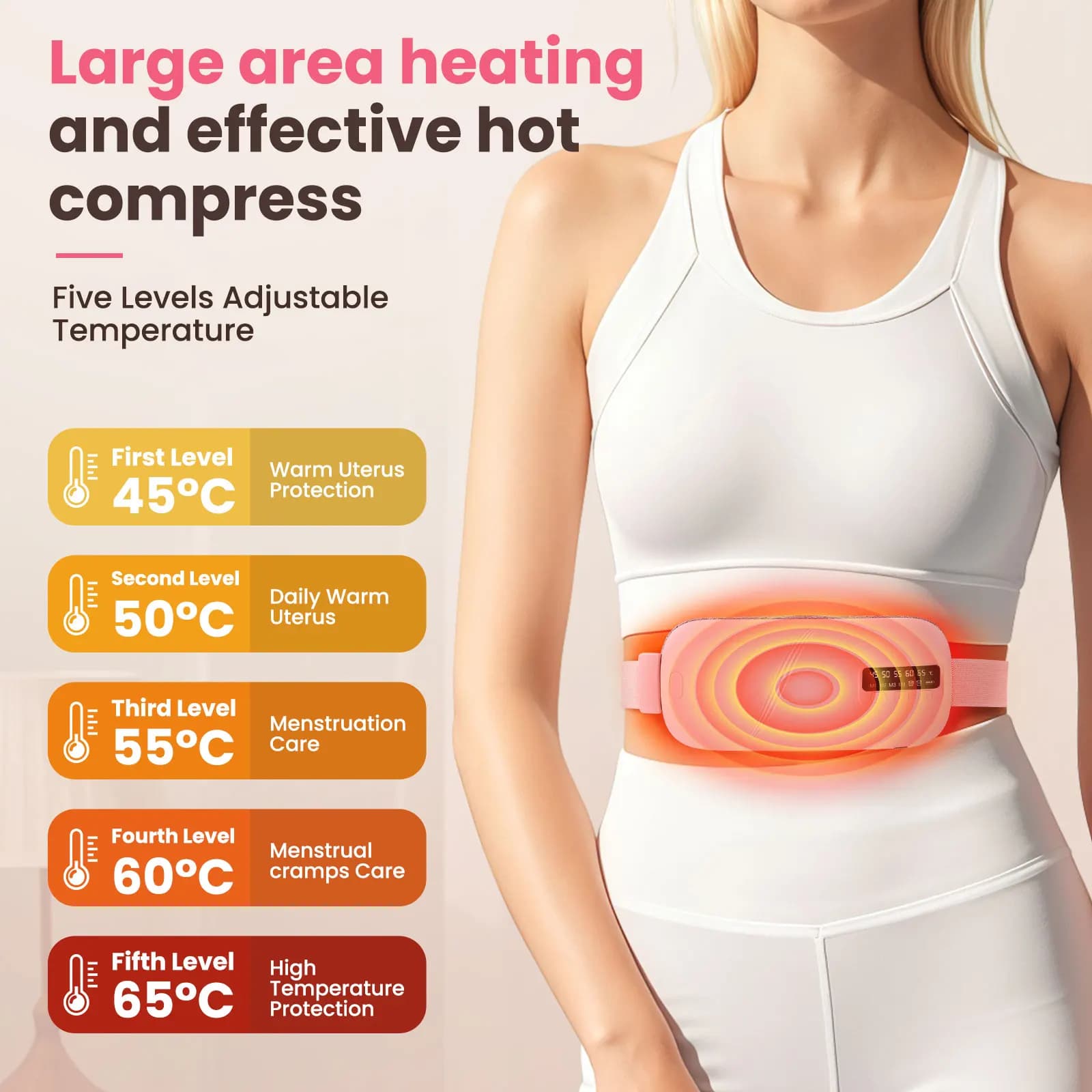 Rechargeable menstrual heating pad belt — image 3