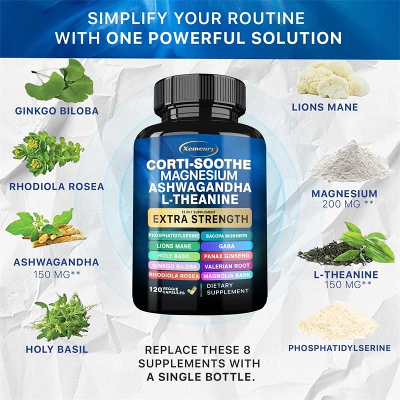 Corti-Soothe cortisol support supplement bottle — image 5