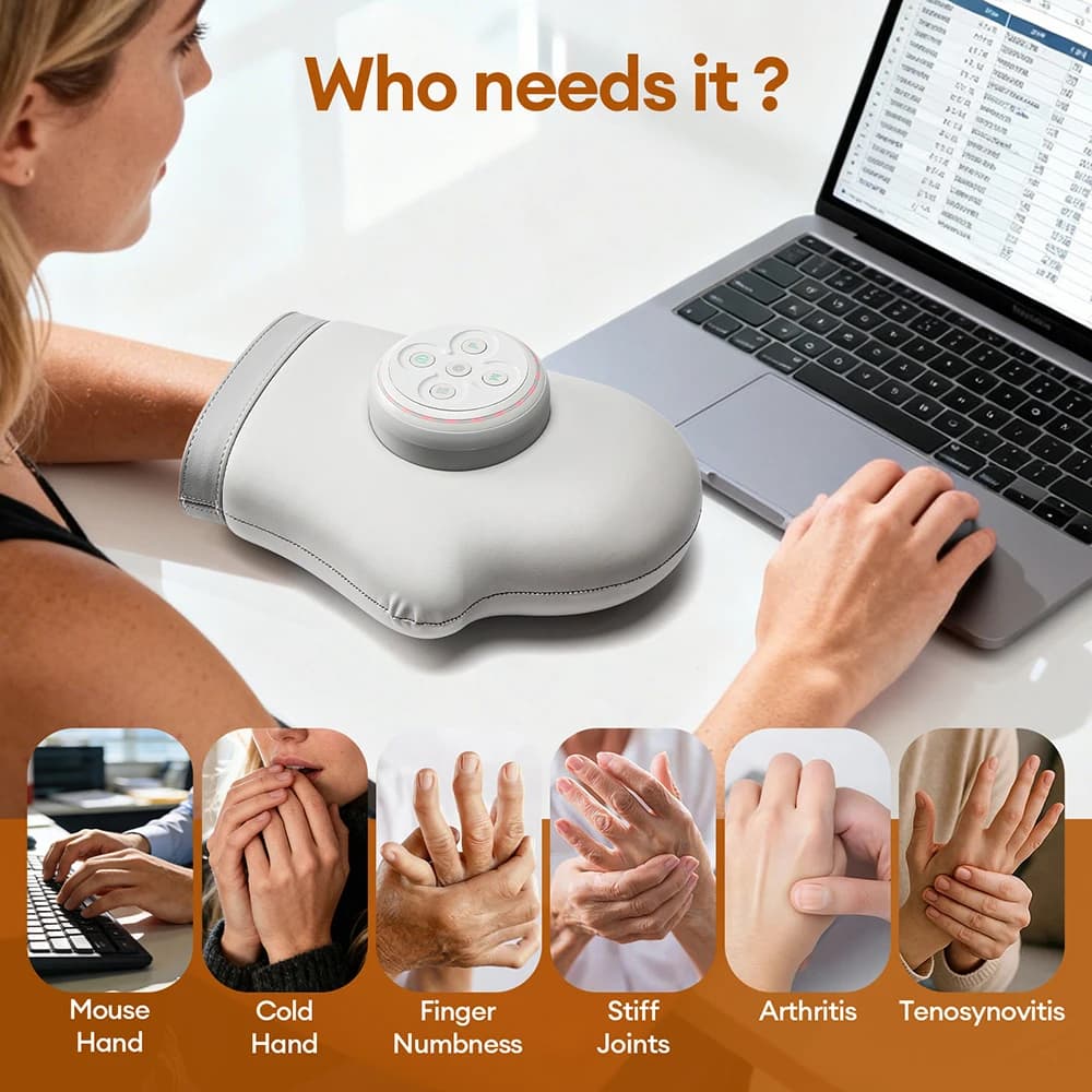 electric hand massager with air‑pressure kneading and heat — image 6