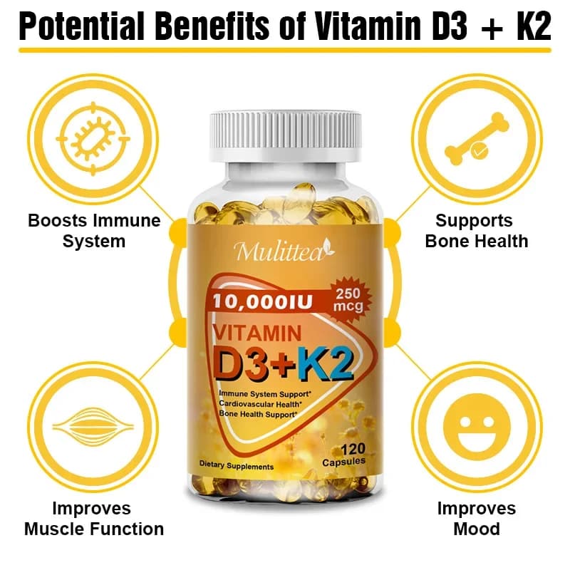 bottles of calcium magnesium D3 K2 capsules — image 2
