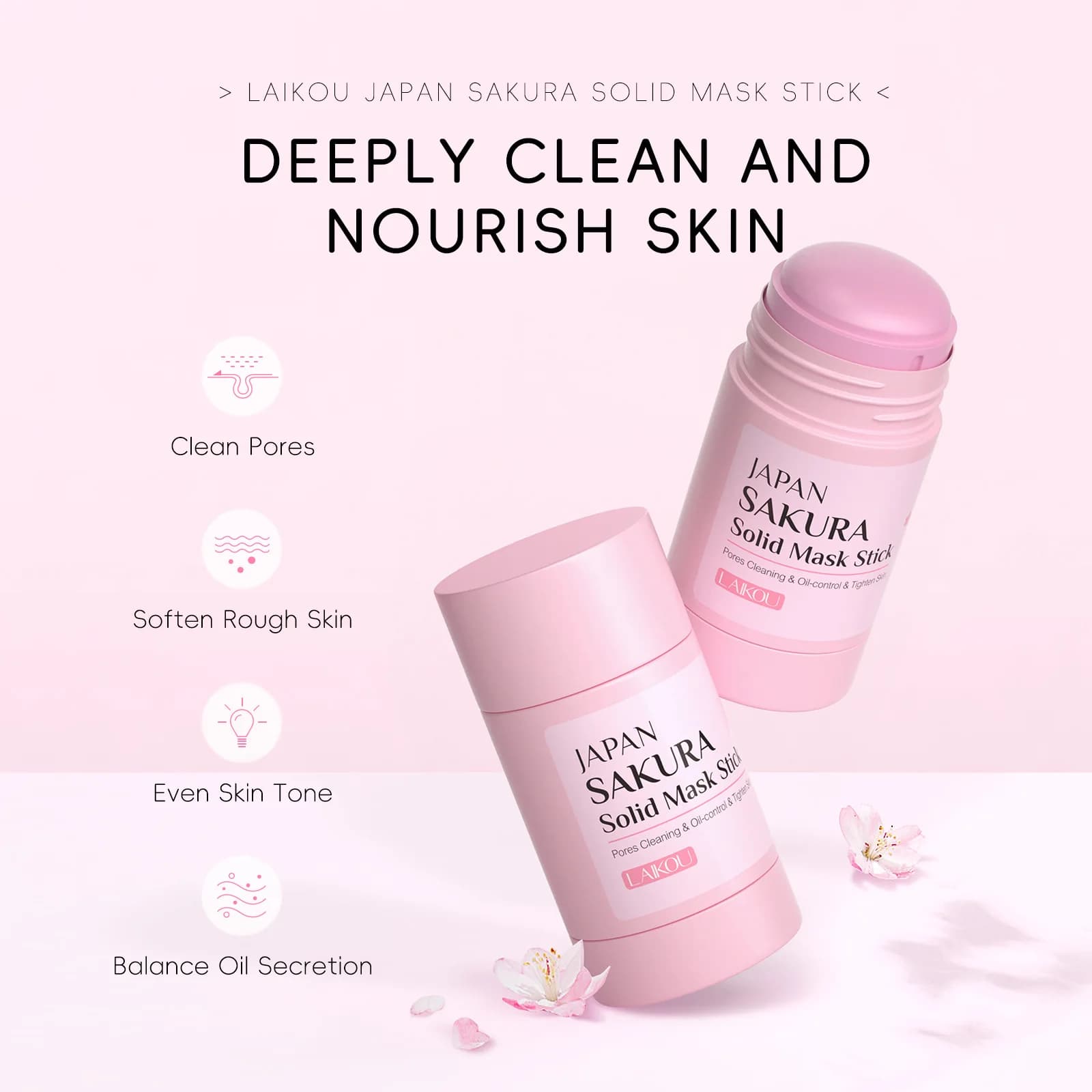 LAlKOU Sakura solid mud face mask stick — image 4