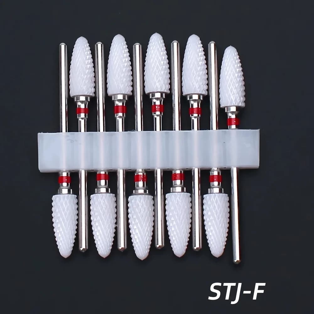 Set of 10 ceramic nail drill bits — image 5
