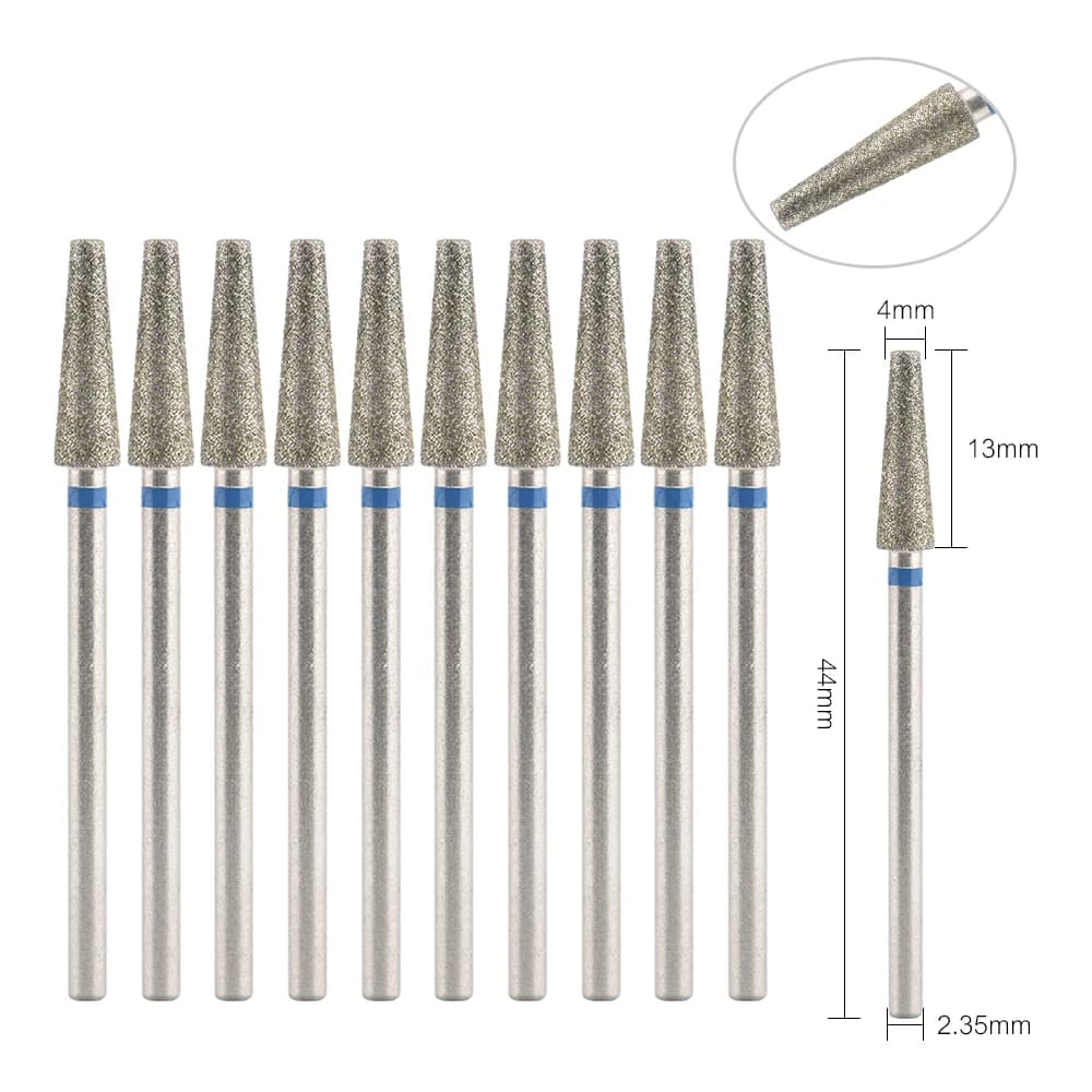 set of 10 diamond milling cutters for nail drill — image 7