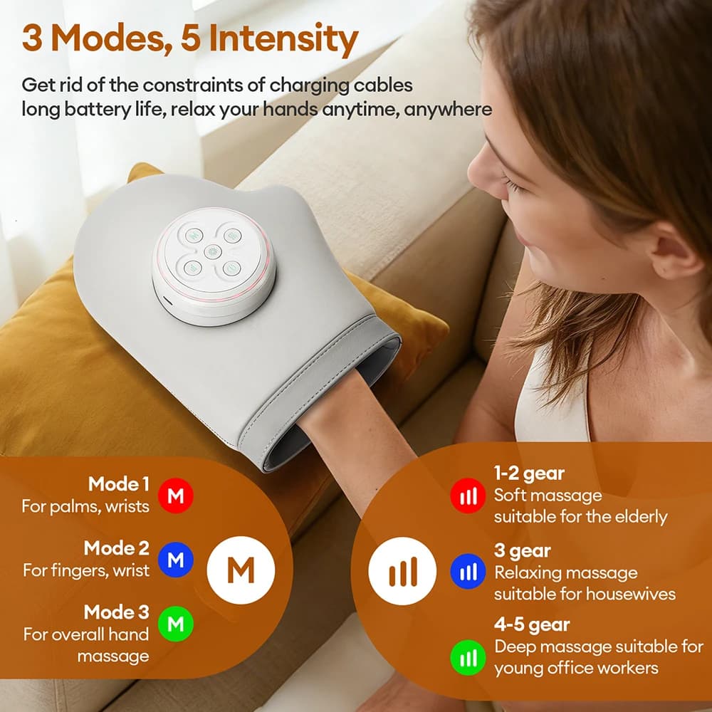 electric hand massager with air‑pressure kneading and heat — image 4