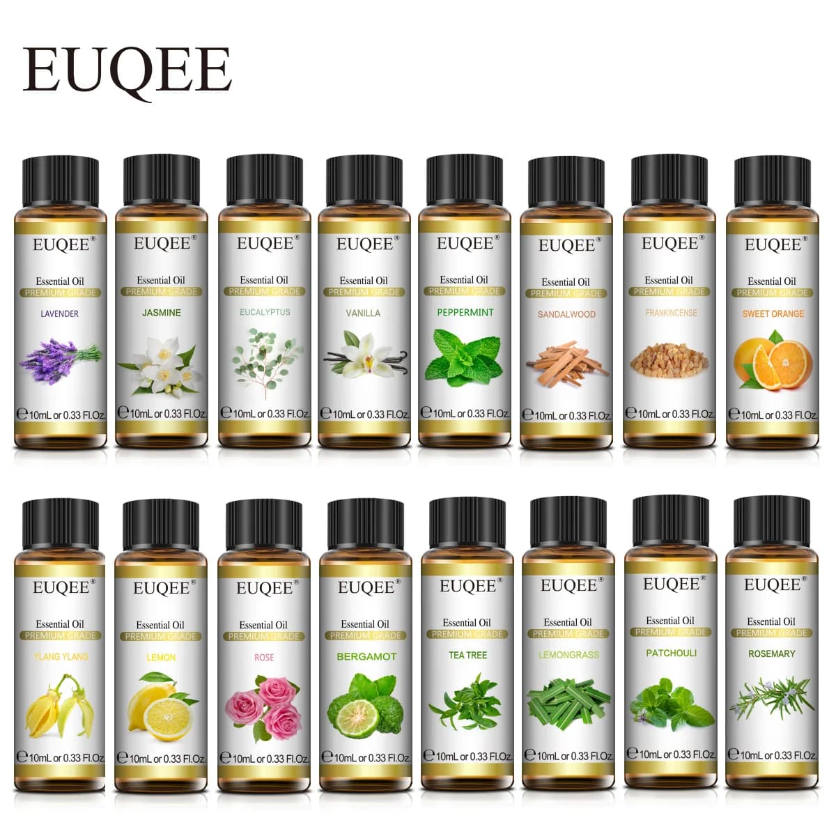 Natural Plant Essential Oil with Dropper – 10 ml