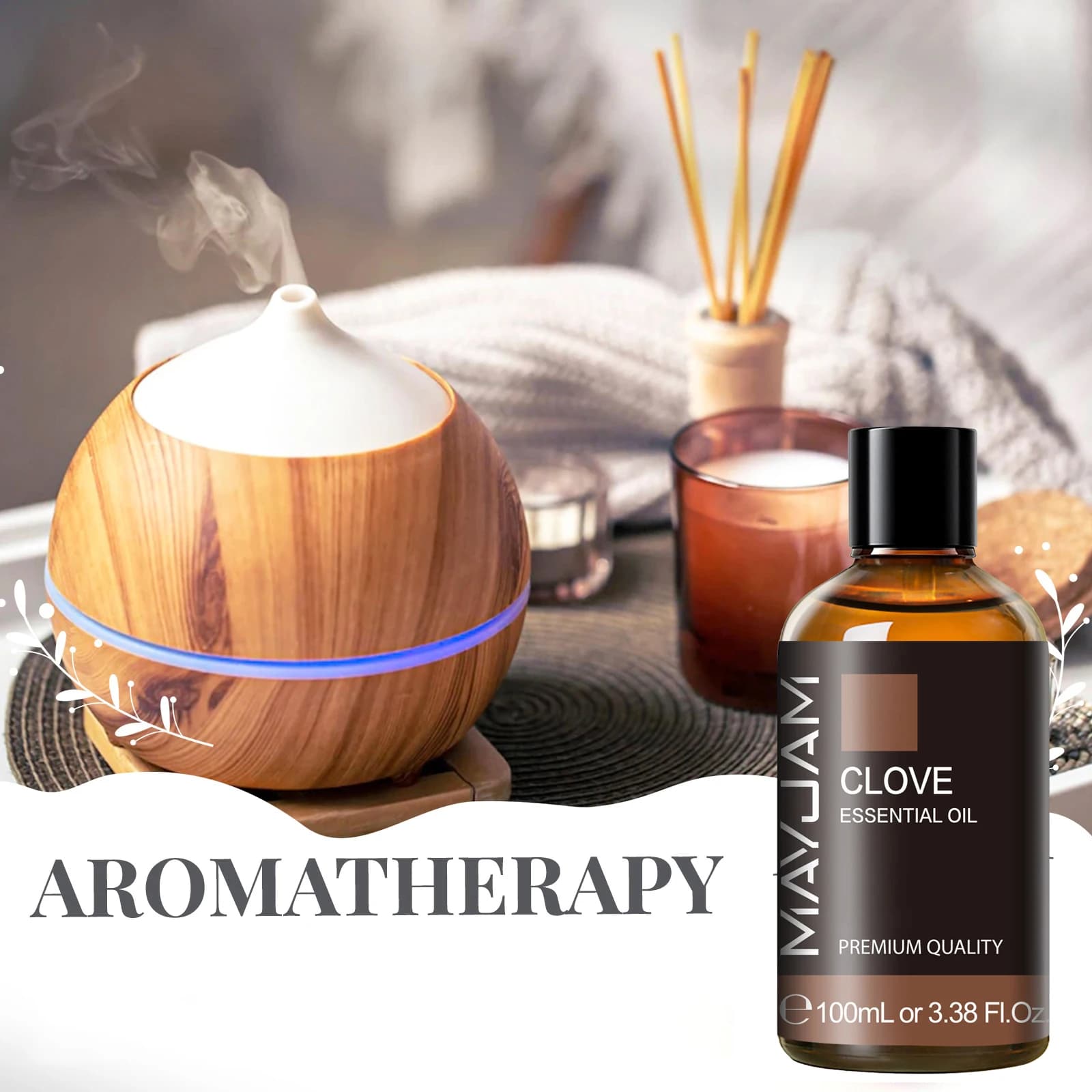 100ml bottle of sandalwood and lavender essential oil with dropper — image 3