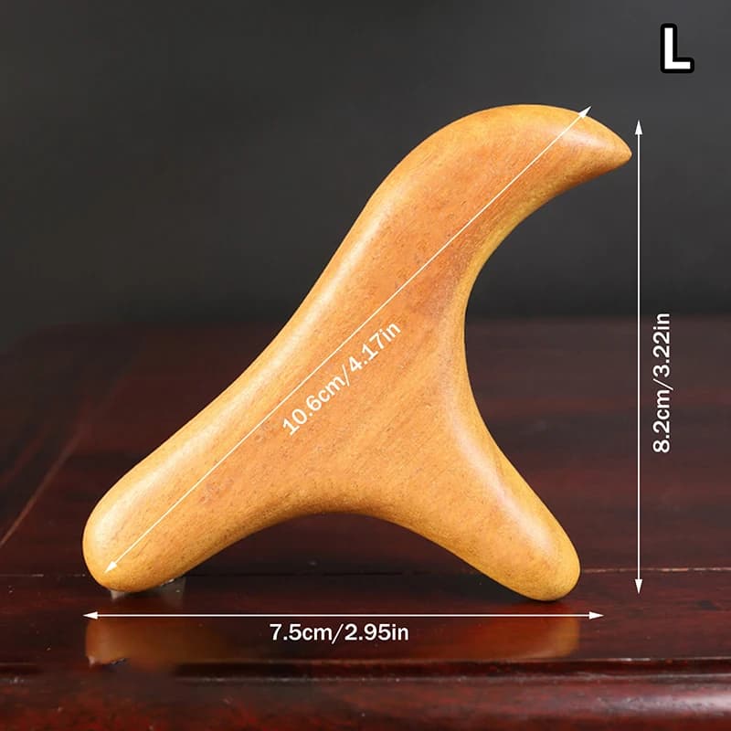 Sandalwood Gua Sha massage tool for neck, back and feet — image 8
