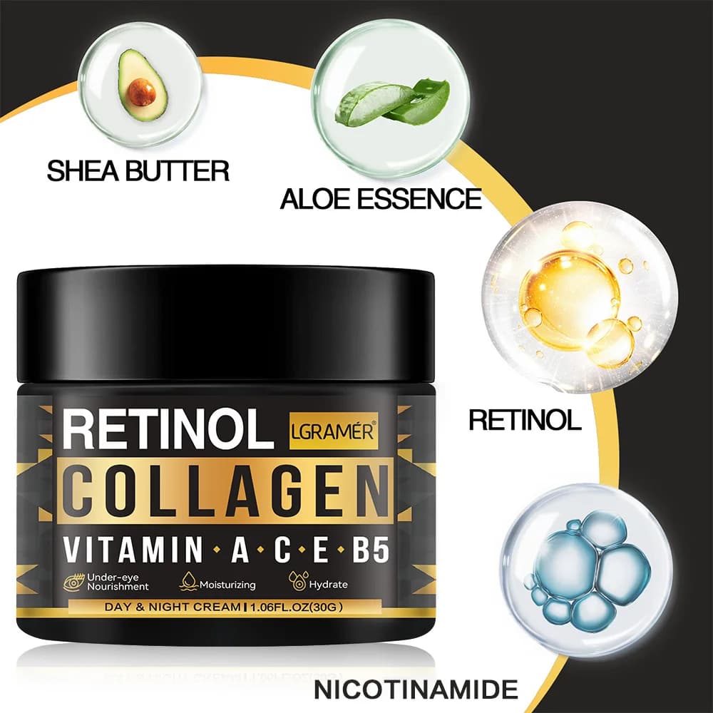 Retinol collagen face cream for men — image 4