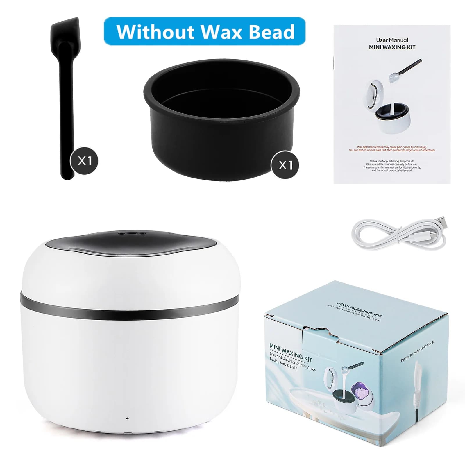 compact wax heater with silicone bowl — image 7