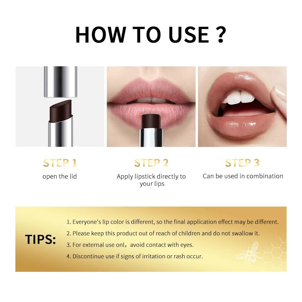 Vitamin E tinted lip balm in black honey shade — image 5