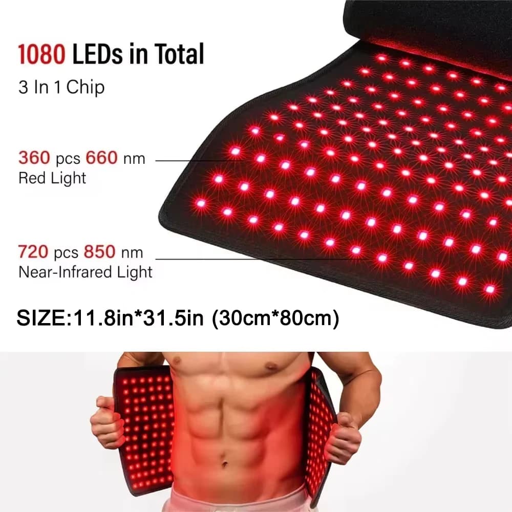 Red light therapy heating pad for waist, back and shoulders — image 3