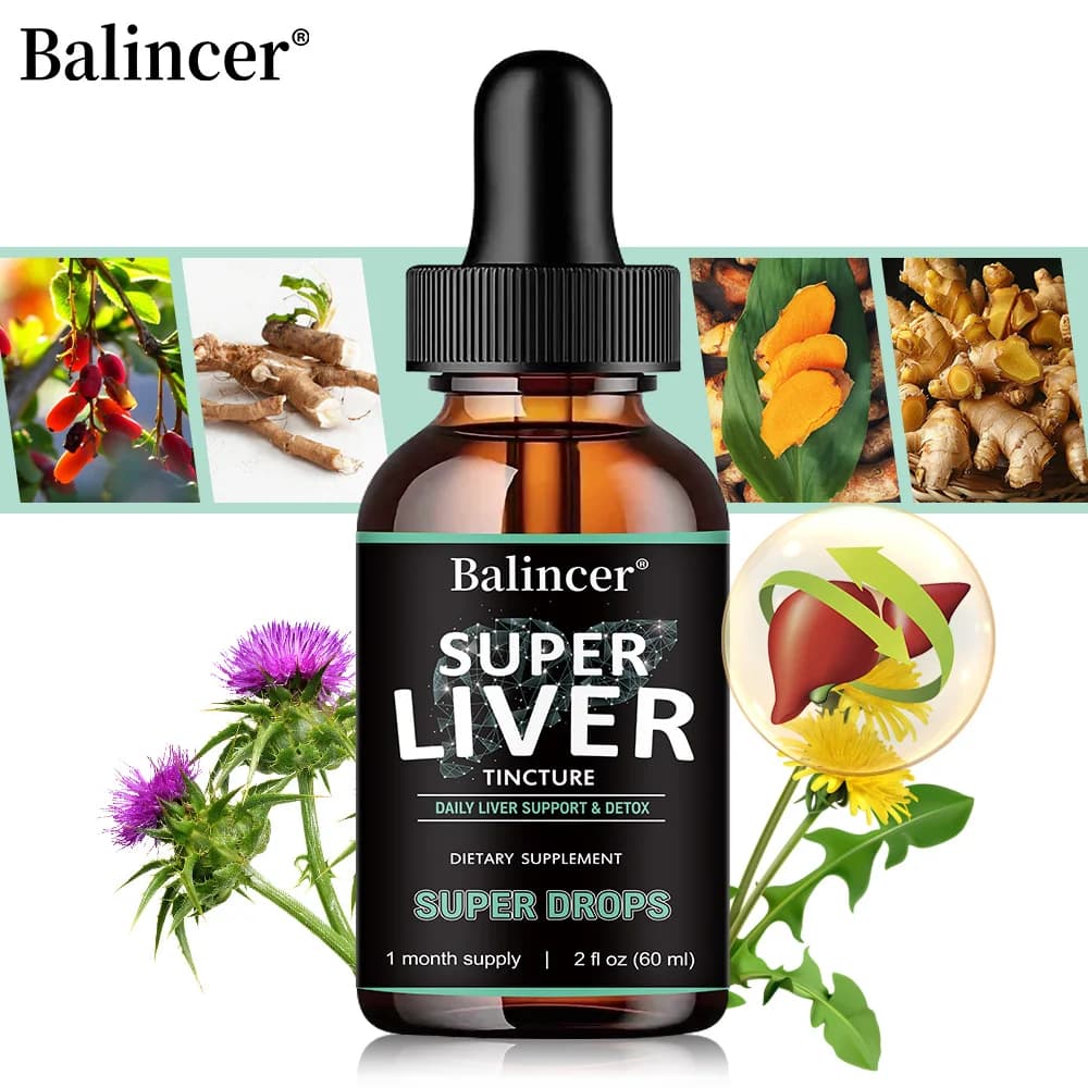 bottle of liver support liquid drops with milk thistle — image 1