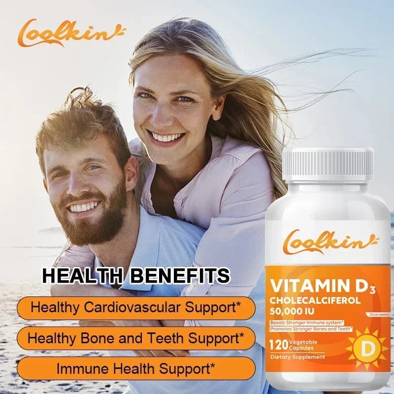 Vitamin D3 50,000 IU vegetarian capsules bottle — image 5