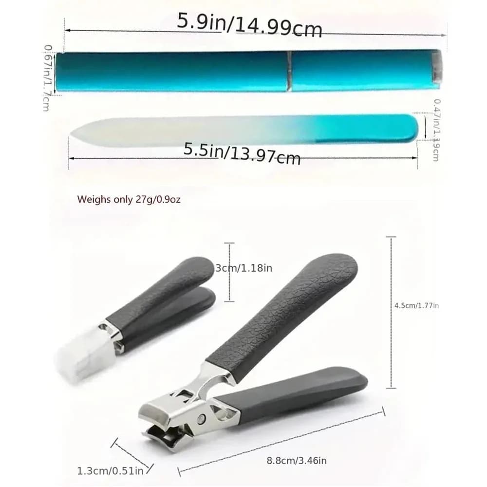 Stainless steel nail clippers set for thick nails — image 6