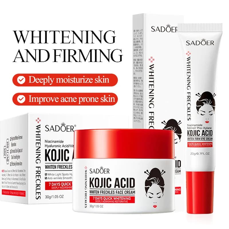 Kojic Acid Skin Care Set – Moisturizing Face & Eye Cream