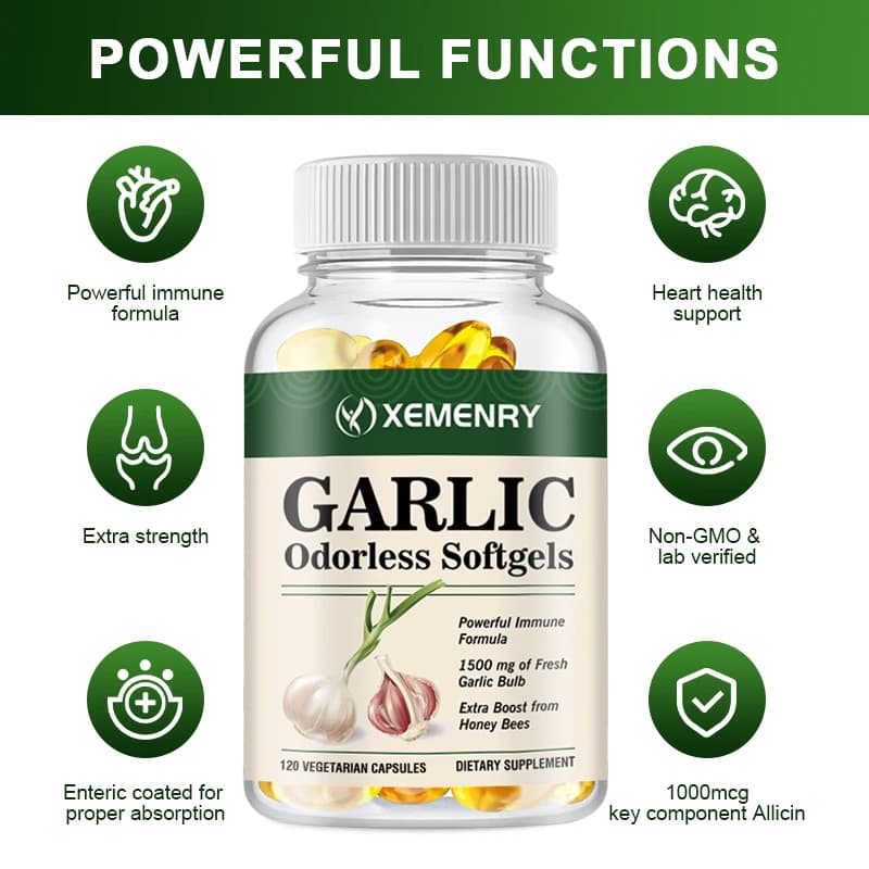 bottle of odorless garlic capsules — image 3