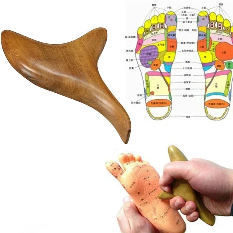 wooden trigger point gua sha massage tool — image 6