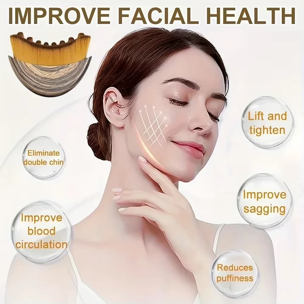 Lymphatic contour face brush for facial massage — image 5