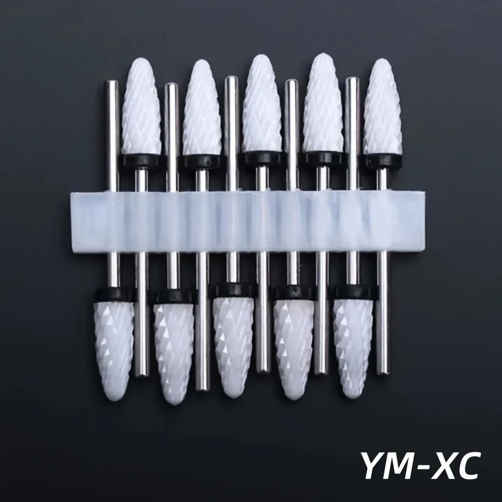 Set of 10 ceramic nail drill bits — image 8