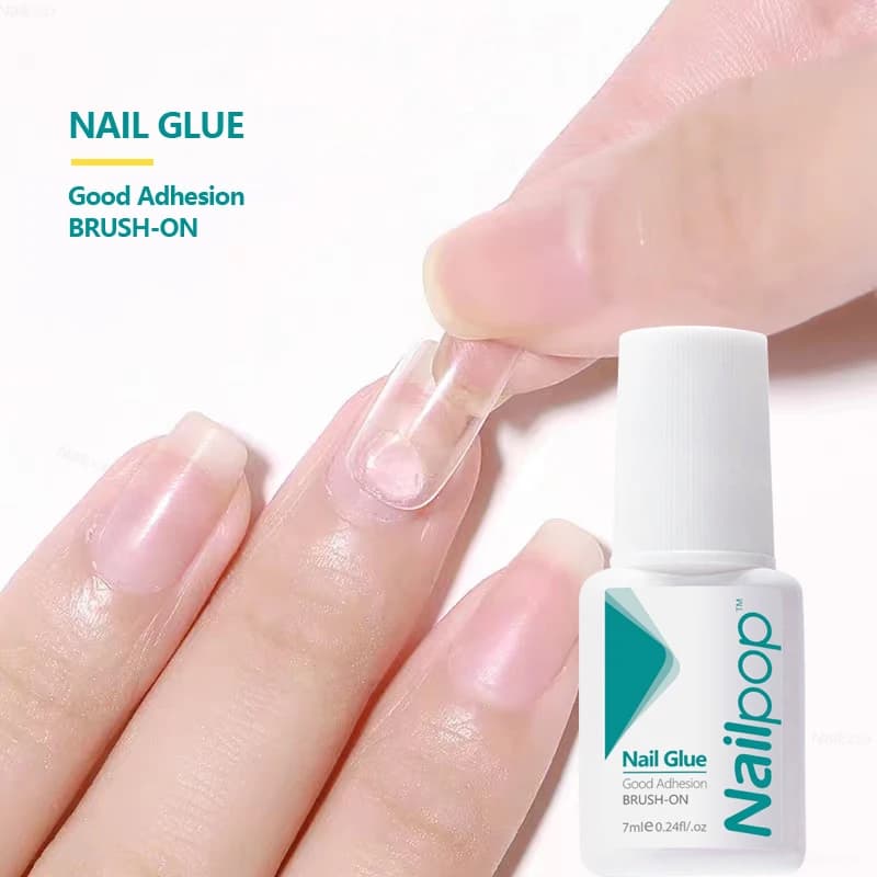 glitter nail glue bottle with brush cap — image 5