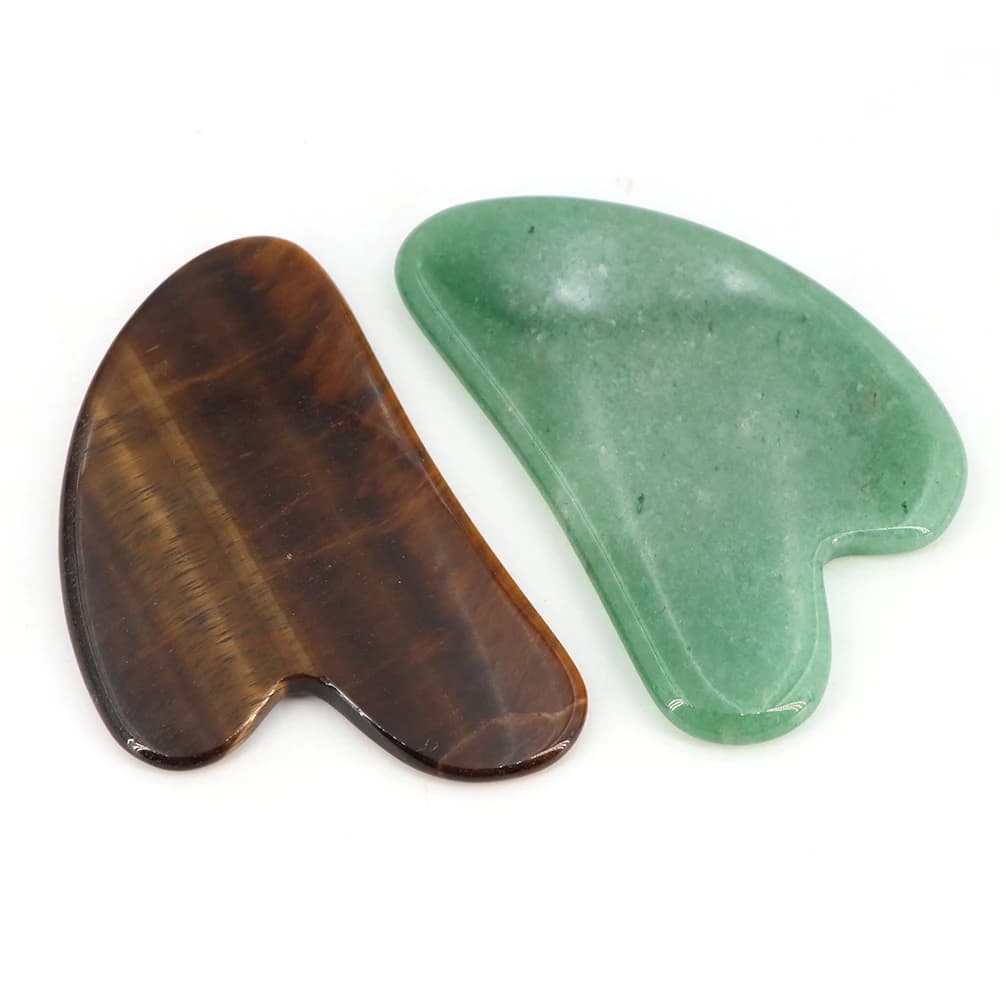pink rose quartz and amethyst gua sha massage board — image 5