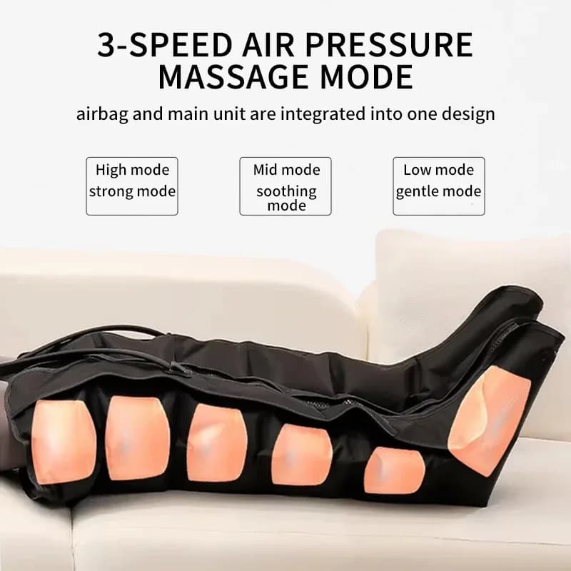 air pressure leg and foot massager boots with remote control — image 4