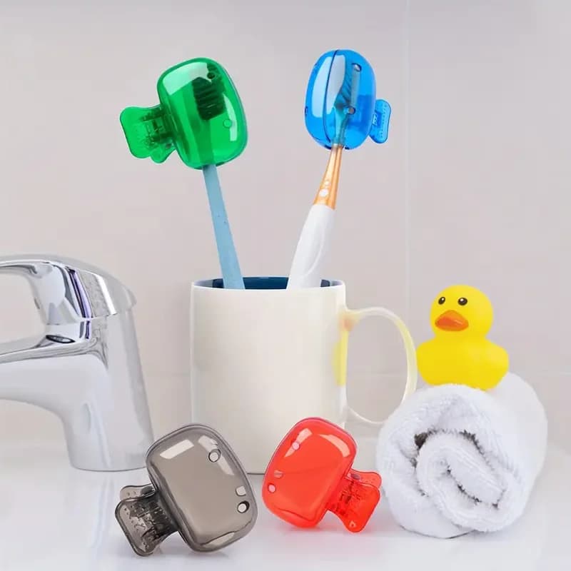 Toothbrush Storage Clip – 4‑Piece Travel Set