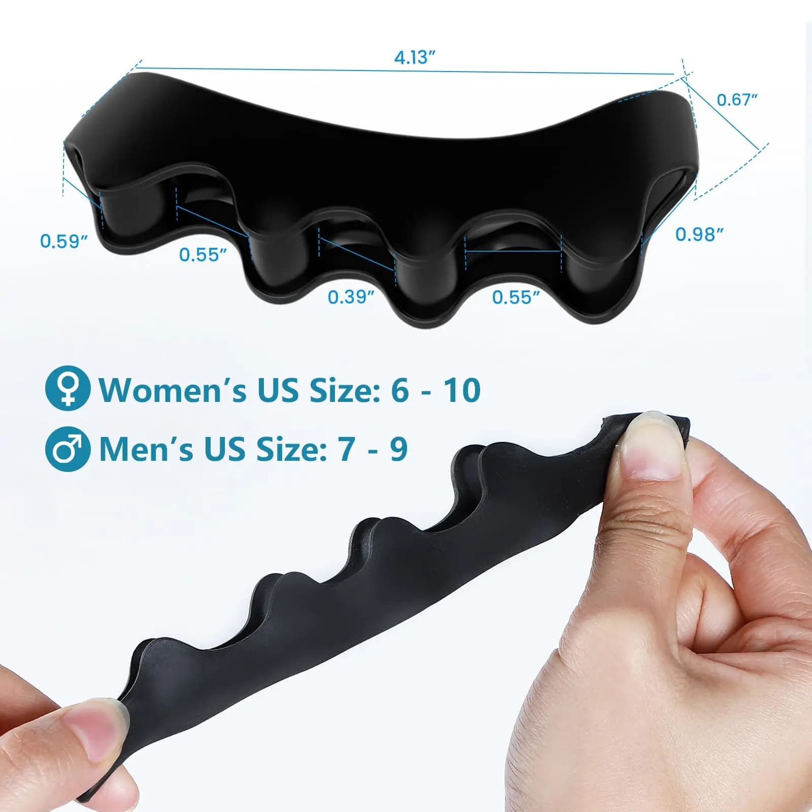 soft silicone toe separators for bunion relief — image 2