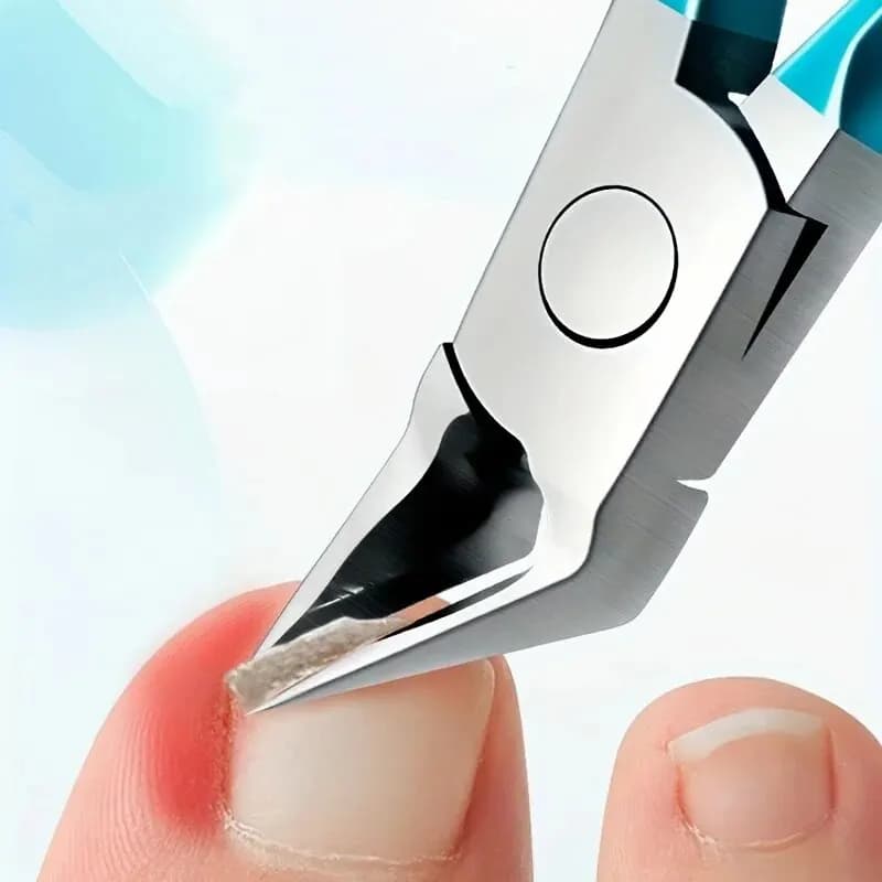 Stainless steel toe nail clipper for ingrown or thick toenails — image 1