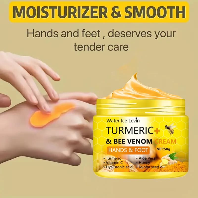 Turmeric and bee venom foot cream tube — image 4