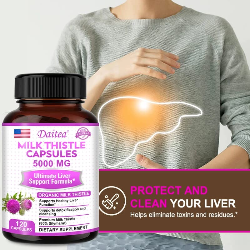 Organic Milk Thistle Liver Support Capsules