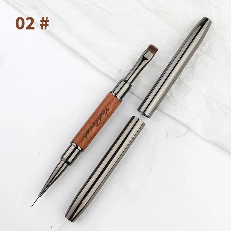 dual-ended nail art brush with gel builder and rhinestone tip — image 7