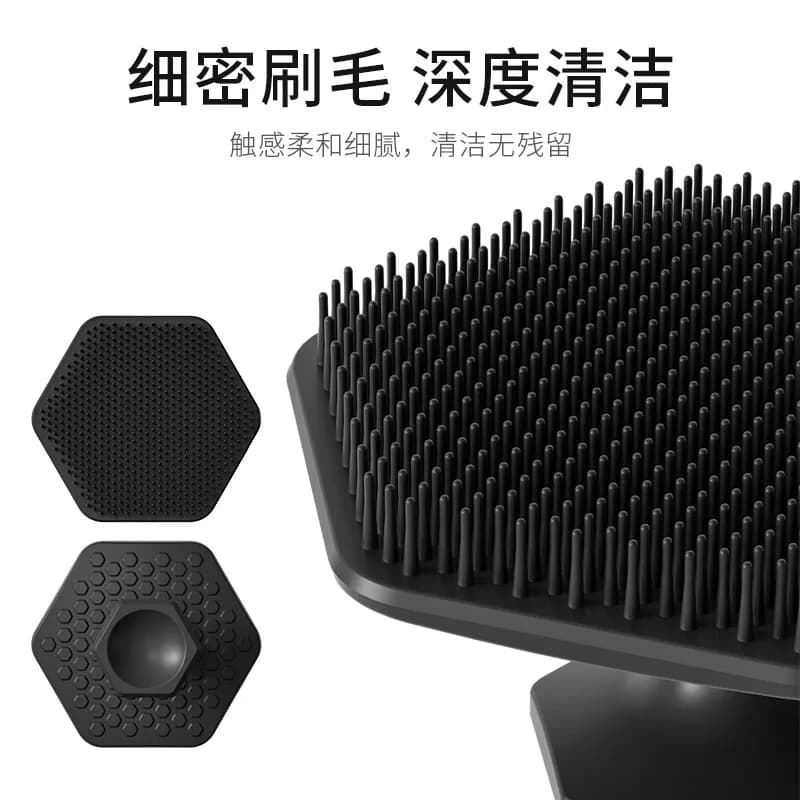 silicone facial cleansing brush for men — image 3