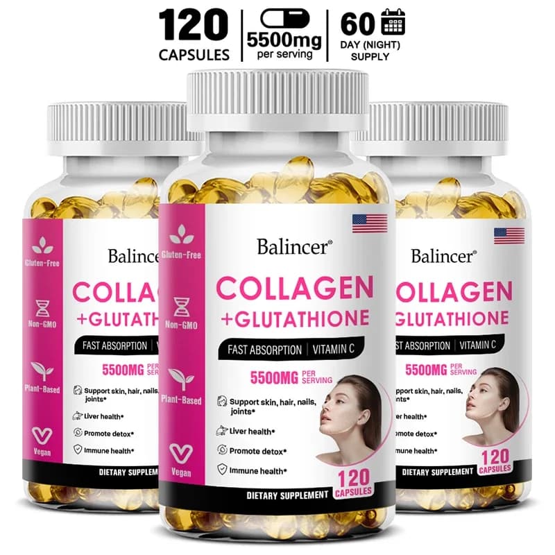 glutathione collagen antioxidant whitening capsules bottle — image 7