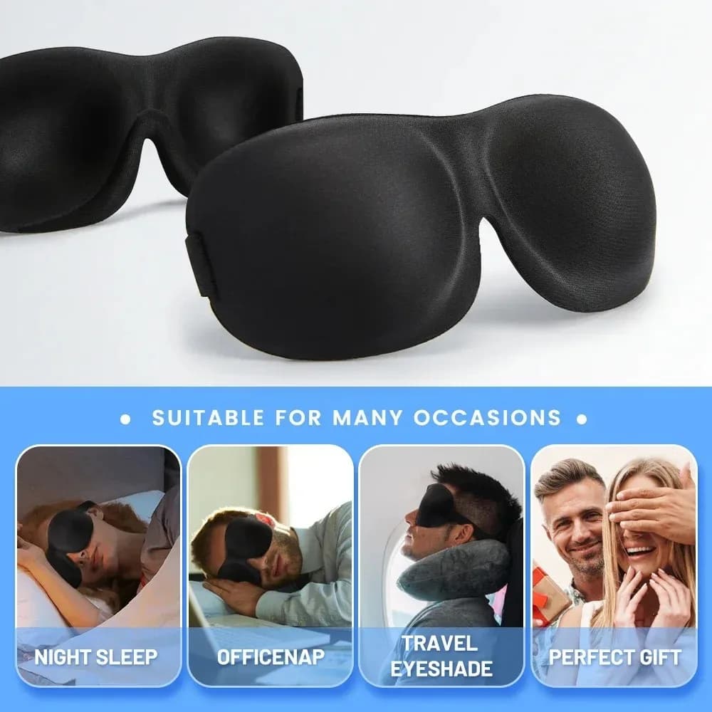3D memory foam sleep mask covering eyes — image 6