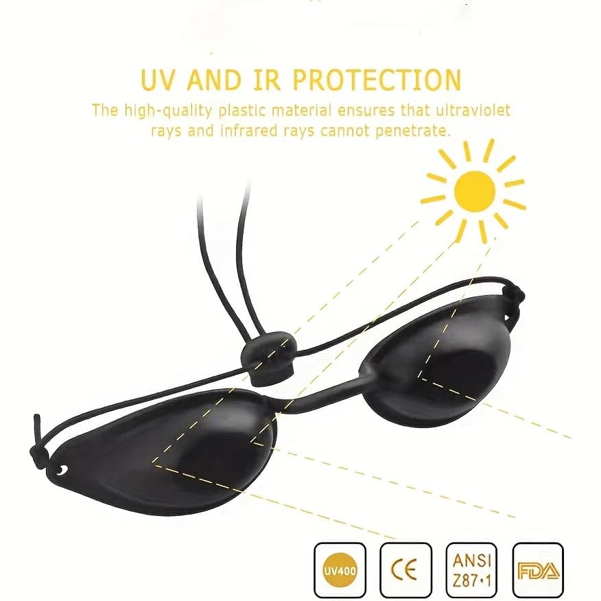 UV blocking tanning bed goggles — image 5