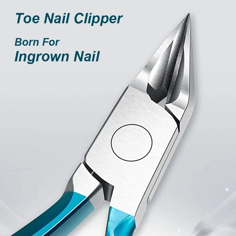 Stainless steel toe nail clipper for ingrown or thick toenails — image 2