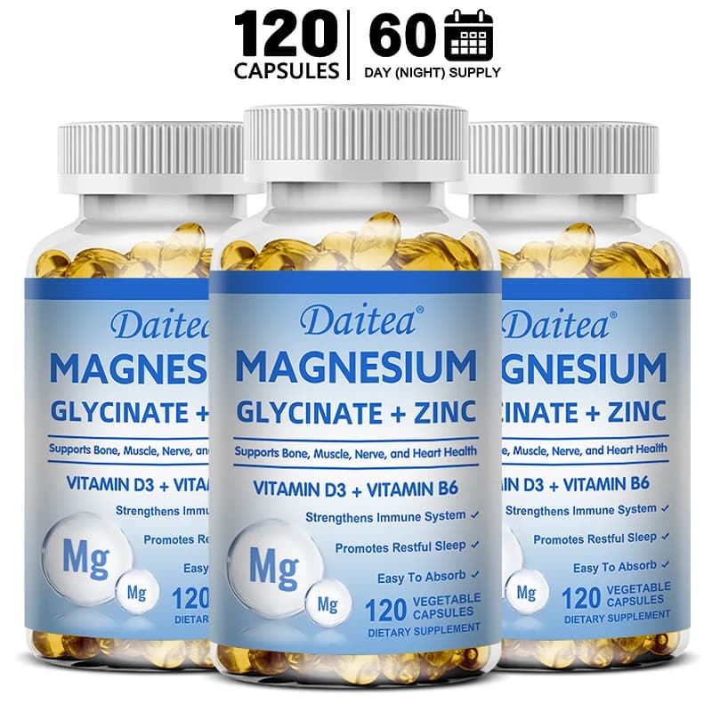 bottles of magnesium zinc vitamin d3 supplement — image 7