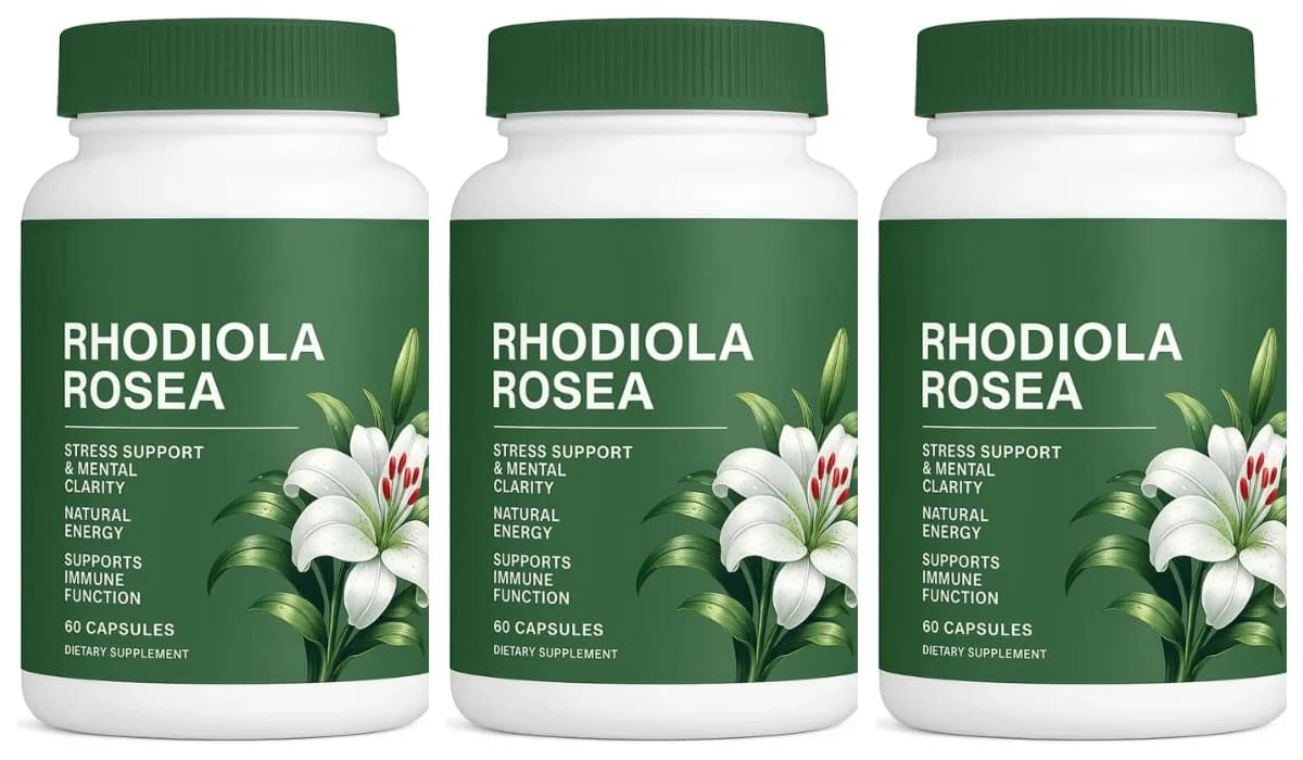 Rhodiola Rosea 500 mg capsules bottle — image 7