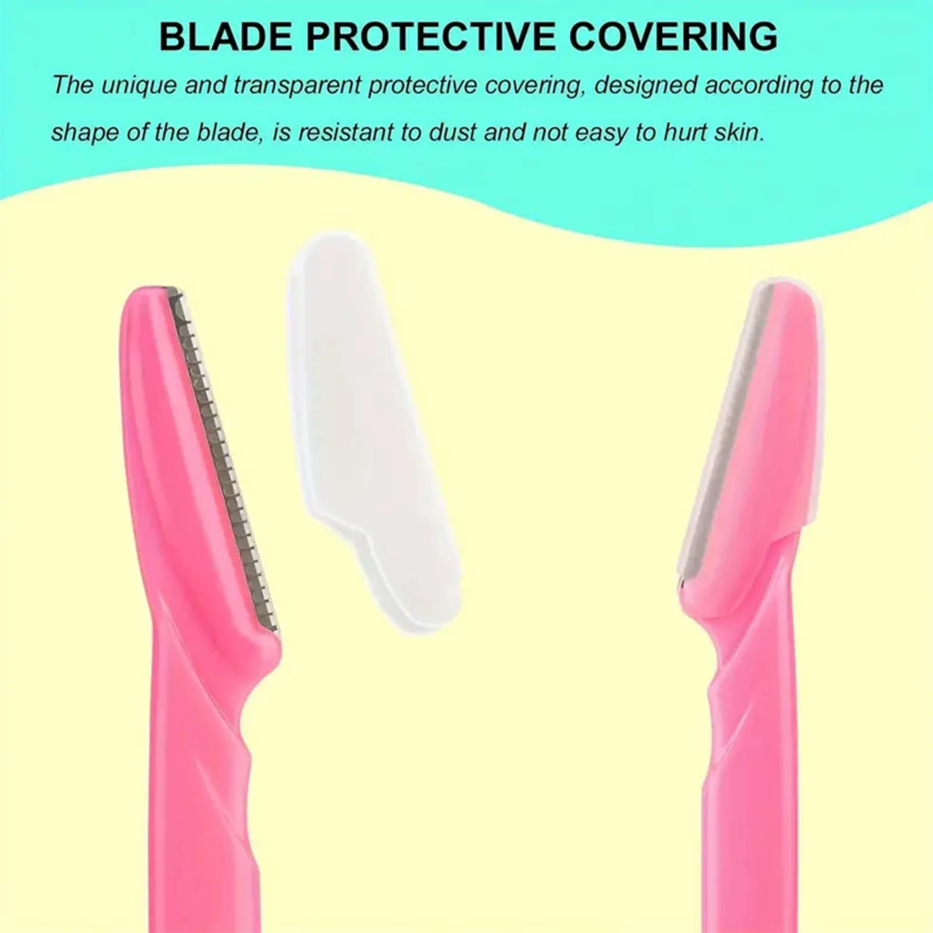 Brow and face razor set with protective cover — image 6