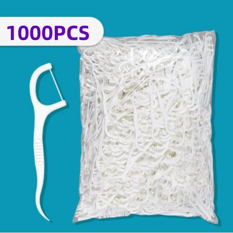 Disposable interdental floss pick toothpick — image 7