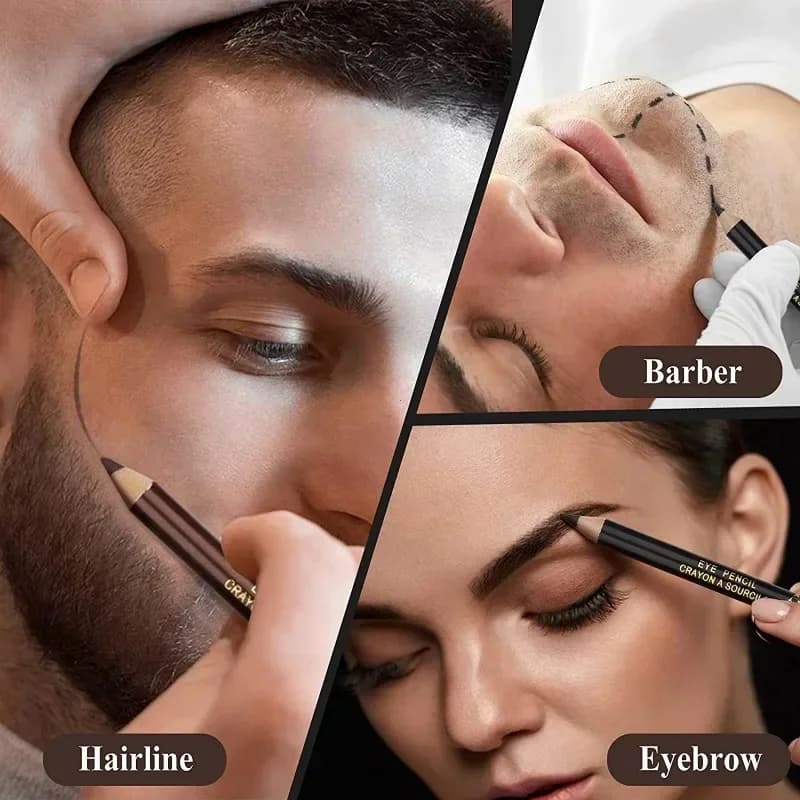 Men's beard edge grooming pencil with built‑in sharpener — image 3